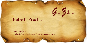 Gebei Zsolt névjegykártya